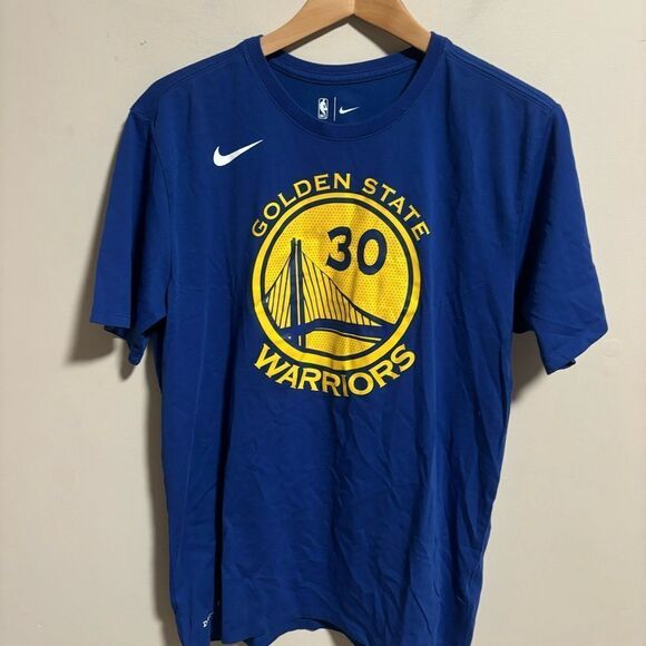 Nike NBA Golden State Warriors Steph Curry #30 Name & Number Tee- Size Large - Picture 2 of 4